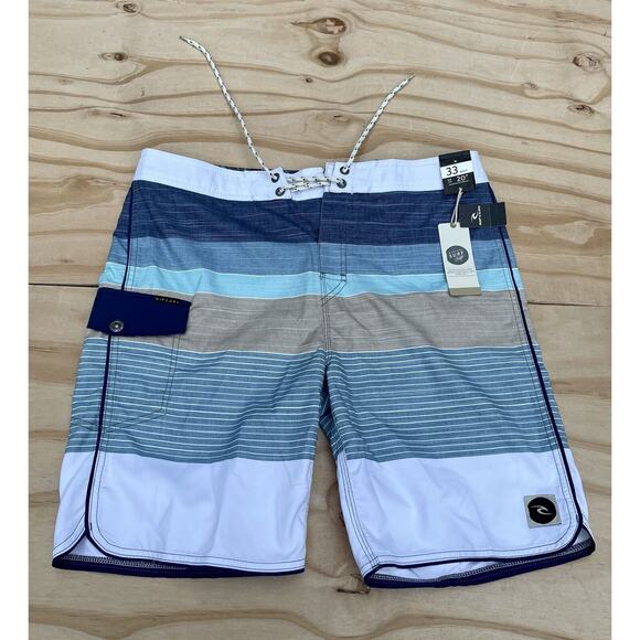 Rip Curl‎ Surf Craft Board Shorts Men's Beach, Swimming Multicolor Stripe Sz. 33 - Picture 1 of 6